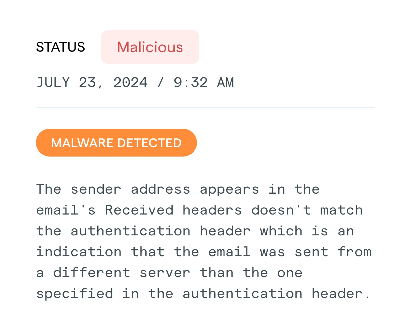 Email Detection Report